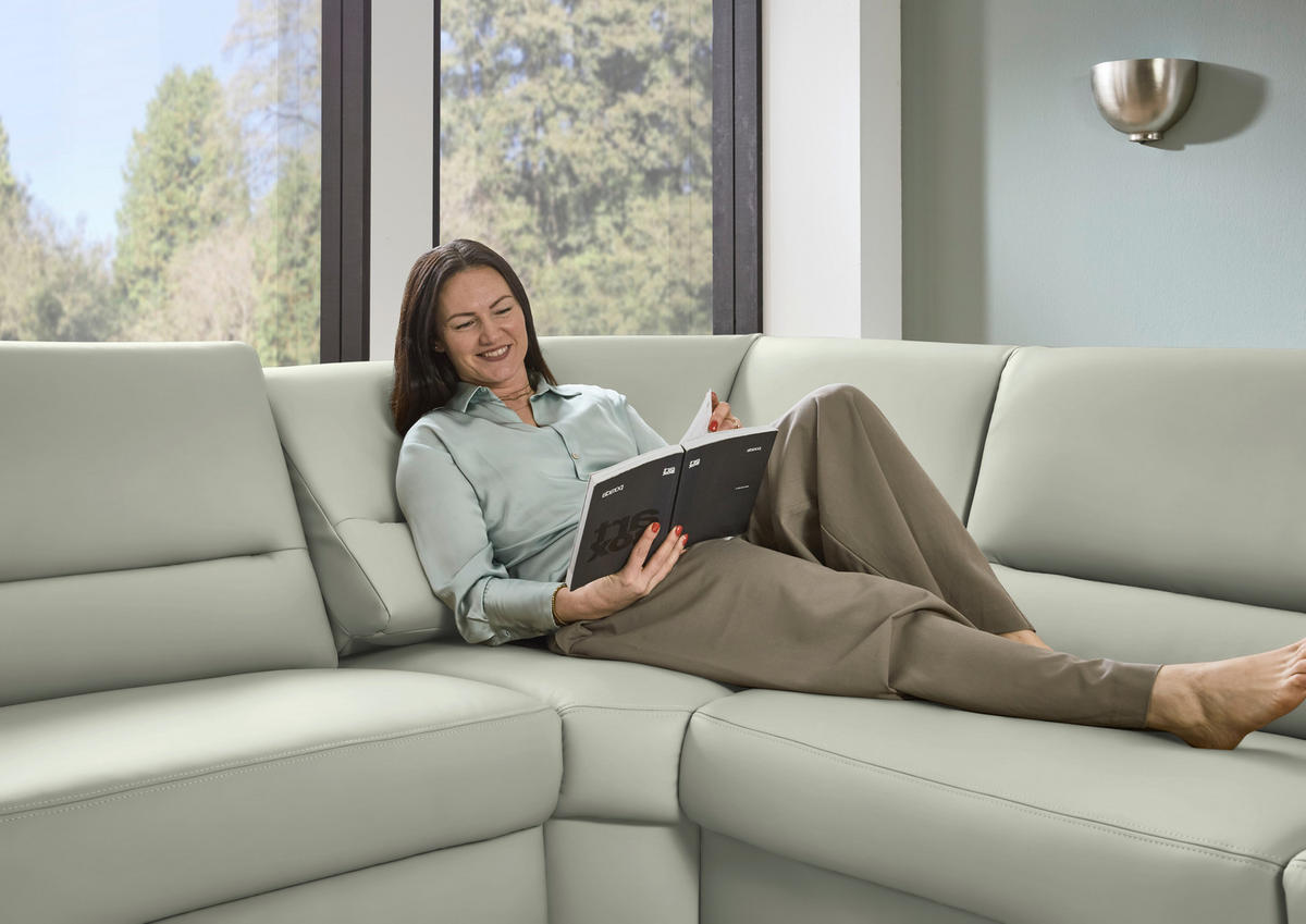 ECKSOFA  in Echtleder Silberfarben  249/290 cm  - Silberfarben/Schwarz, KONVENTIONELL, Leder/Metall (249/290cm) - Beldomo Premium