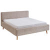 POLSTERBETT 160/200 cm  in Beige  - Eichefarben/Beige, Design, Holz/Textil (160/200cm) - Xora
