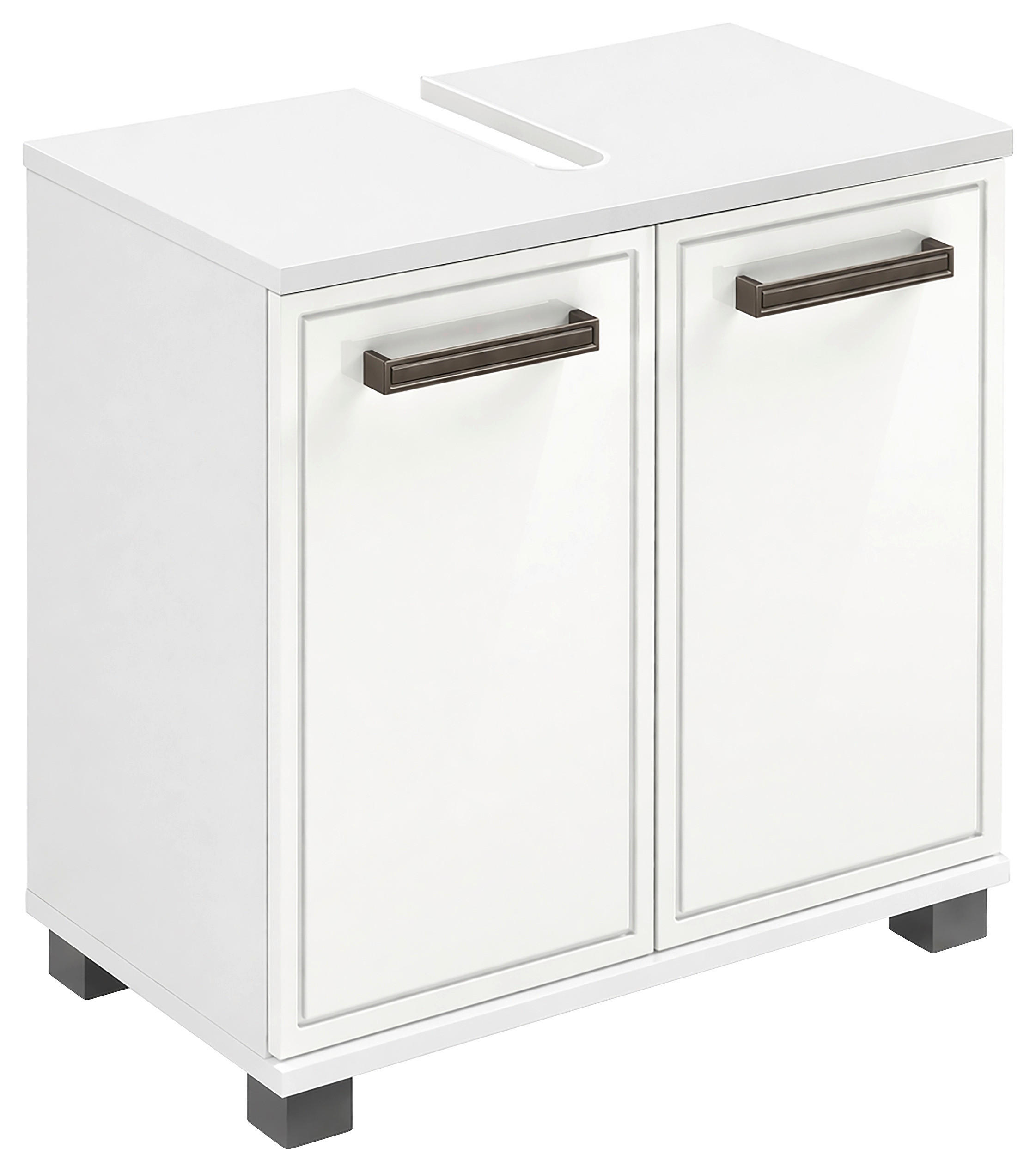 Stylife Waschbeckenunterschrank Adana Weiß 56.5x54.7x28.5 cm