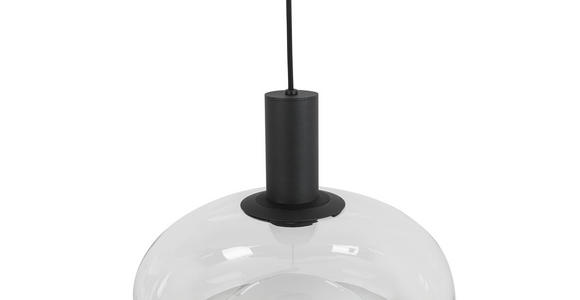 HÄNGELEUCHTE 98,5/37/183 cm - Schwarz, Design, Glas/Metall (98,5/37/183cm) - Dieter Knoll