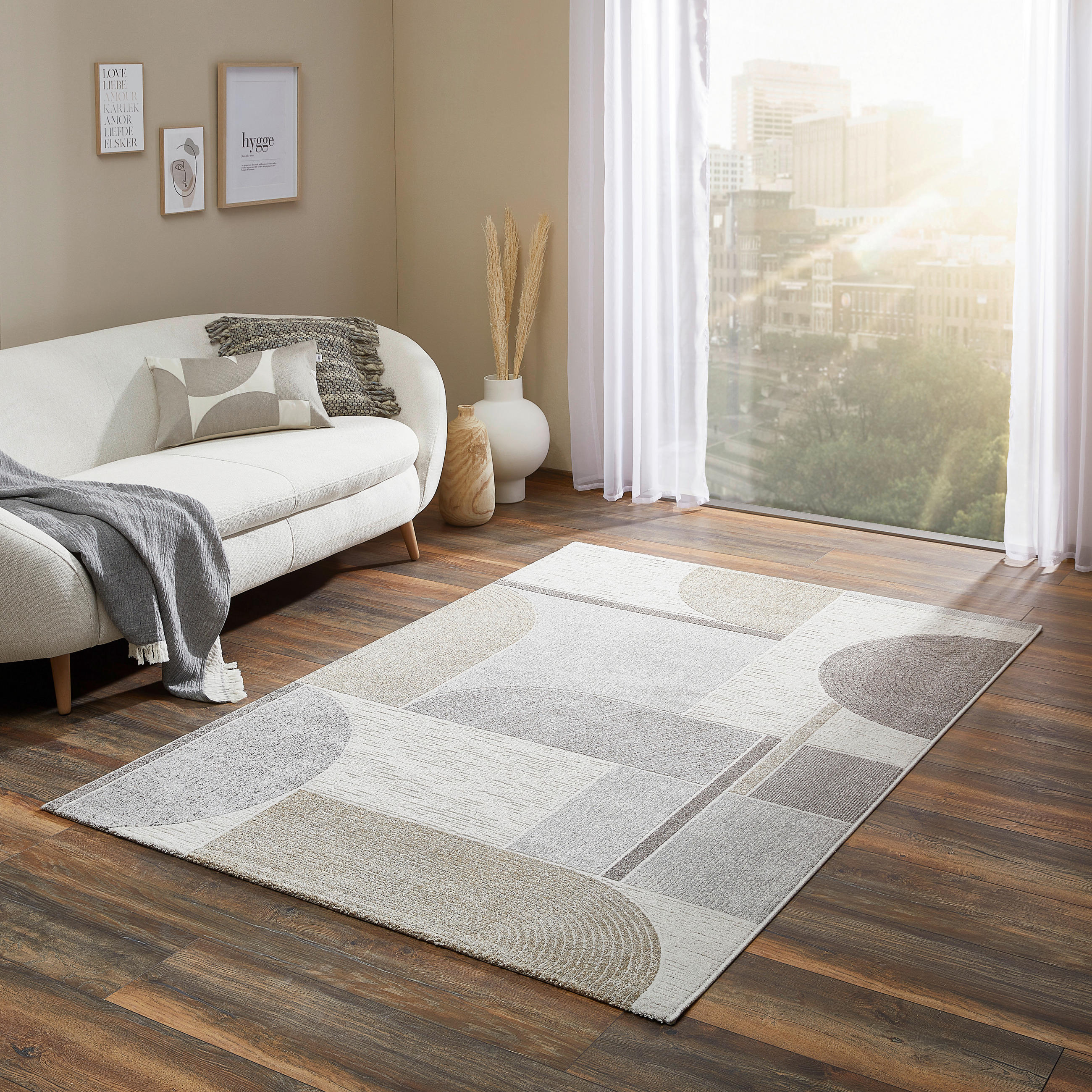 WEBTEPPICH 200/290 cm Valencia Grau, Goldfarben, Hellgrau  - Goldfarben/Hellgrau, Design, Textil (200/290cm) - Novel