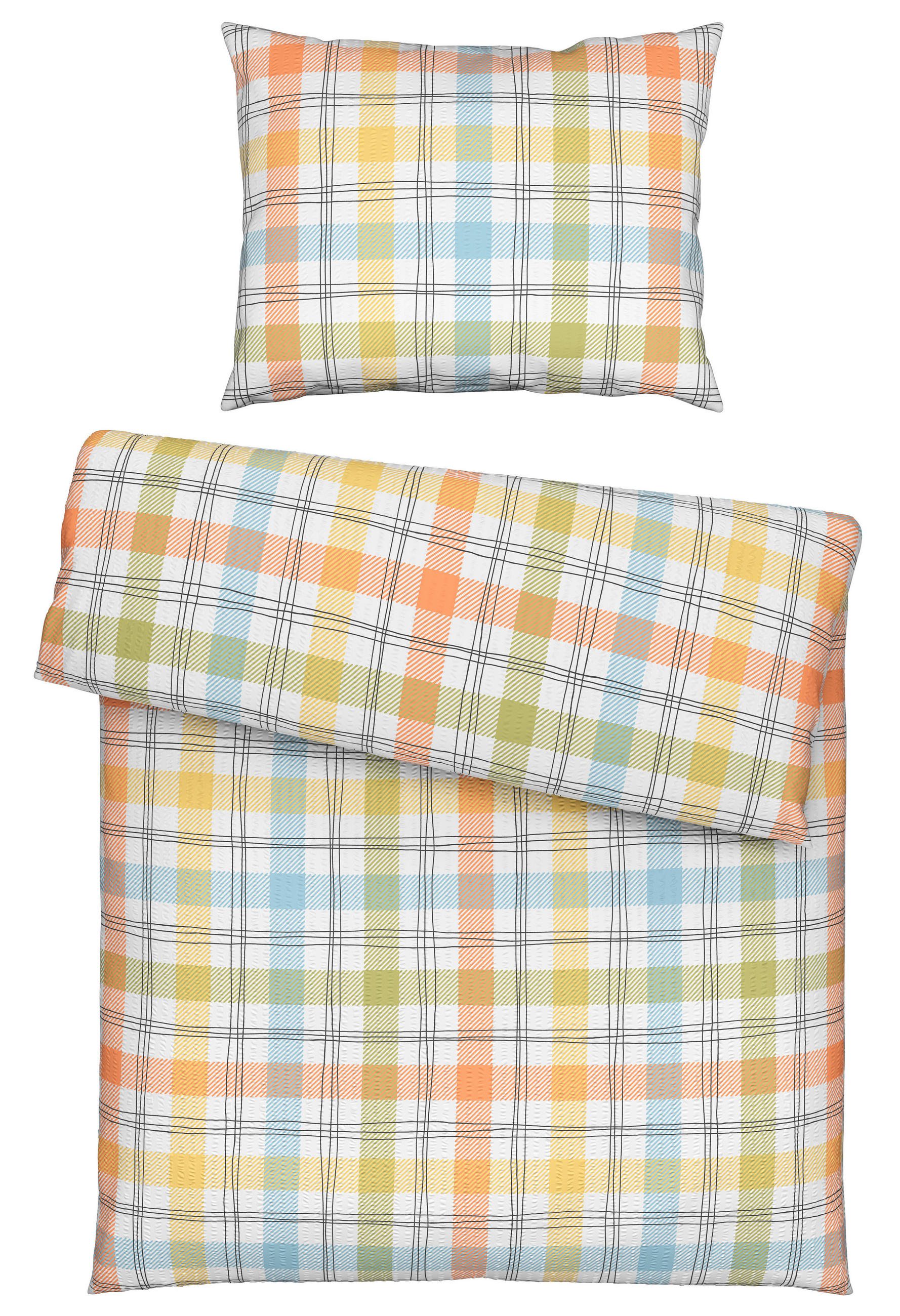 POSTEĽNÁ BIELIZEŇ, seersucker, viacfarebná, 140/200 cm - viacfarebná, Konventionell, textil (140/200cm) - Esposa