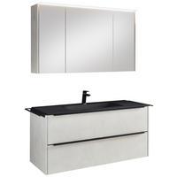 BADEZIMMER  in 120 cm  - Sandfarben/Schwarz, MODERN, Glas/Keramik (120cm) - Celina Home