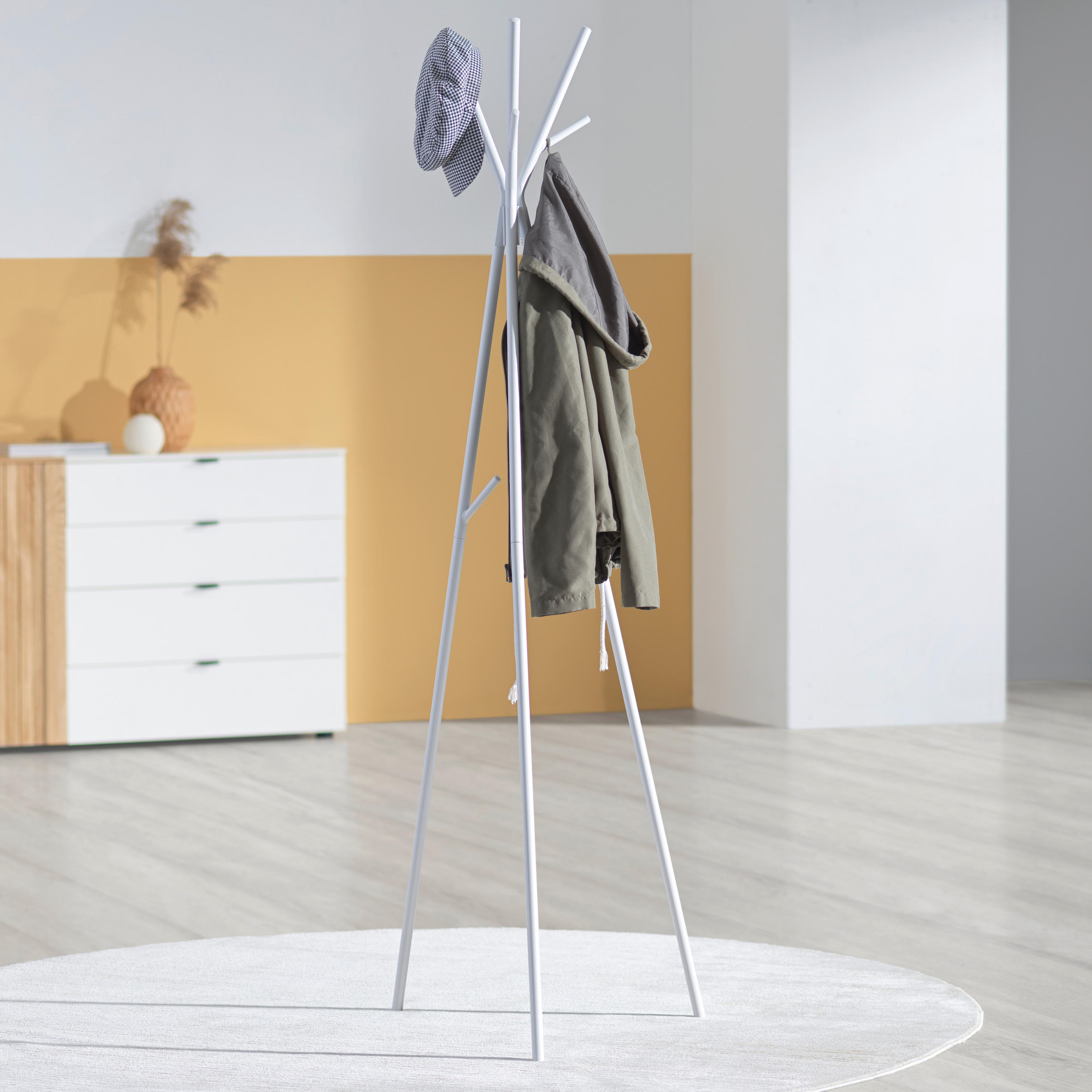 VJEŠALICA SAMOSTOJEĆA bijela  metal   - bijela, Design, metal (50/171/50cm) - Carryhome