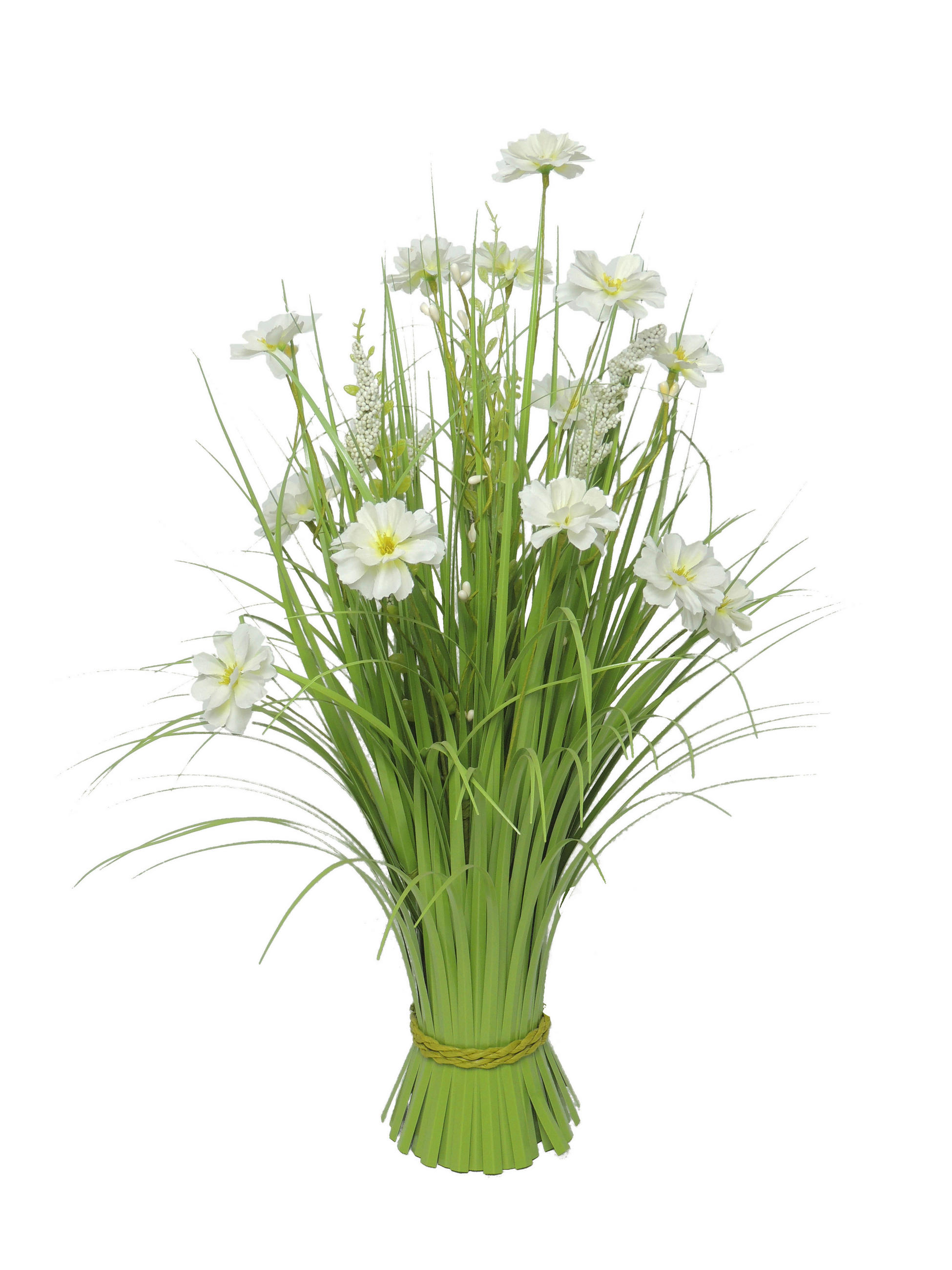 DEKOGRAS  - Weiß/Grün, LIFESTYLE, Kunststoff/Metall (50cm)