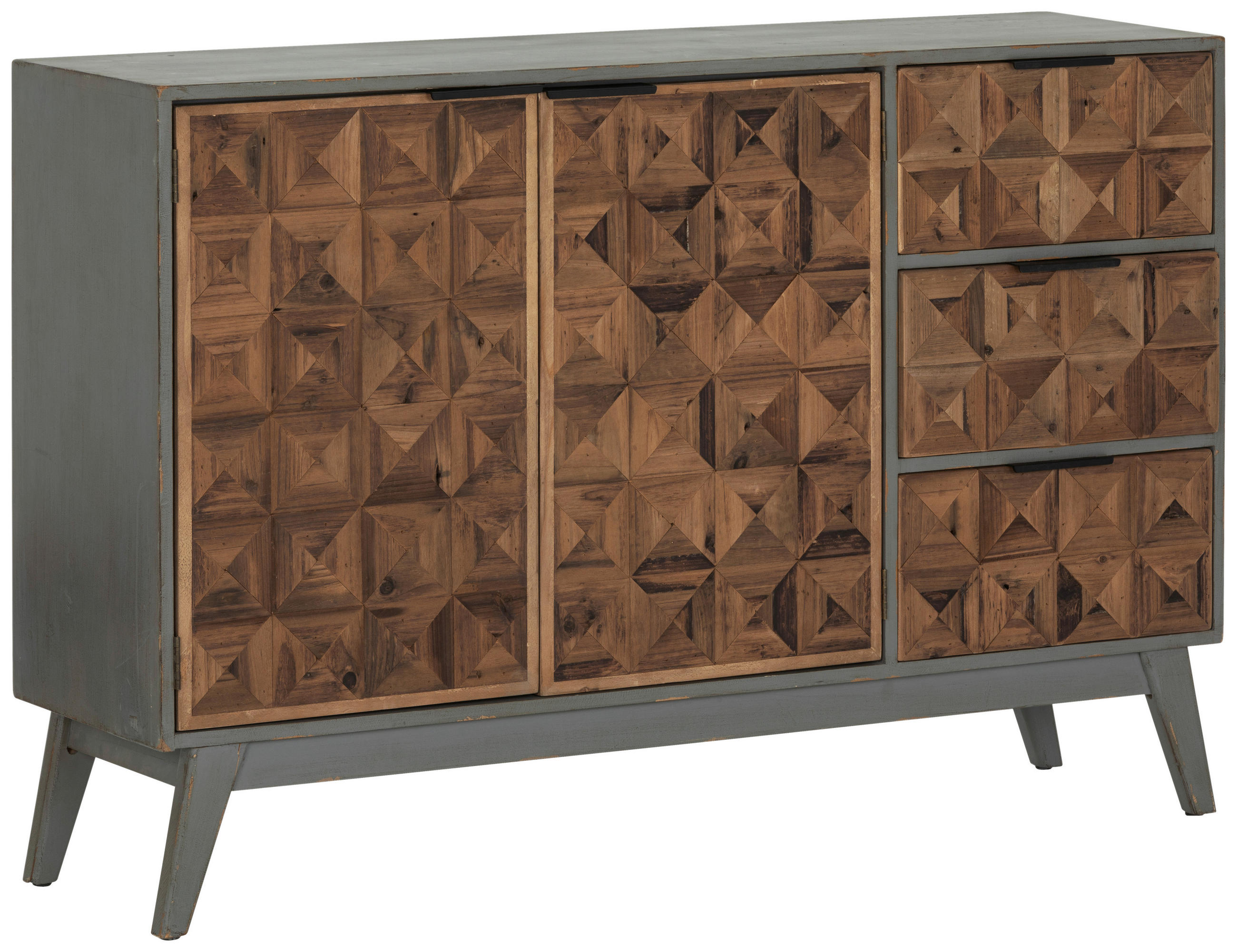 Livetastic Sideboard Grau, Natur 120x81x34 cm