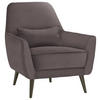 SESSEL Mikrofaser Hellgrau    - Hellgrau/Schwarz, MODERN, Holz/Textil (77/86/80cm) - MID.YOU