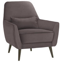 SESSEL in Mikrofaser Hellgrau  - Hellgrau/Schwarz, Modern, Holz/Textil (77/86/80cm) - Carryhome