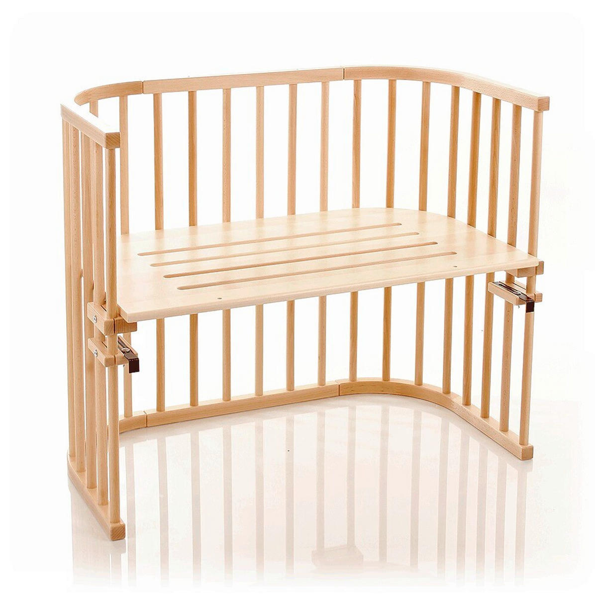 BEISTELLBETT Babybay Maxi  - Naturfarben, Basics, Holz (94/54/79cm) - Babybay