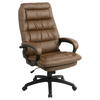 CHEFSESSEL Lederlook Braun, Schwarz  - Schwarz/Braun, MODERN, Kunststoff/Textil (67/113-122.5/78cm) - MID.YOU