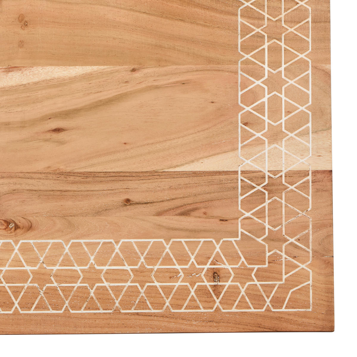 COUCHTISCH Akazie Hartholz rechteckig Schwarz, Akaziefarben  - Schwarz/Akaziefarben, Natur, Holz/Metall (110/70/45cm) - Livetastic