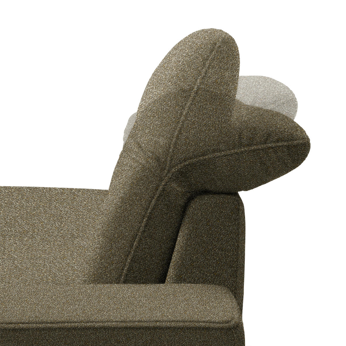 ECKSOFA in Mikrofaser Khaki  - Khaki/Schwarz, Design, Textil/Metall (203/266cm) - Johann Jakob