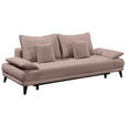 SCHLAFSOFA Cord Rosa  - Schwarz/Rosa, KONVENTIONELL, Kunststoff/Textil (246/90/105cm) - Carryhome