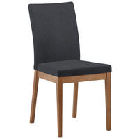 STUHL  in beflockt  - Eichefarben/Anthrazit, Konventionell, Holz/Textil (47/95/60cm) - Cantus