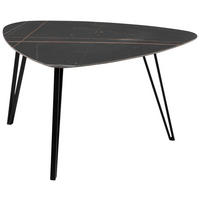 BEISTELLTISCH in Metall, Stein 83/68/45 cm  - Schwarz, Basics, Stein/Metall (83/68/45cm)