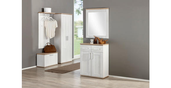 GARDEROBENSCHRANK in 76/200/38 cm - Eichefarben/Silberfarben, Design, Holzwerkstoff/Kunststoff (76/200/38cm) - Xora