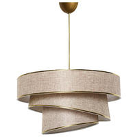 HÄNGELEUCHTE 40/72 cm  - Beige/Goldfarben, KONVENTIONELL, Kunststoff/Textil (40/72cm) - P & B