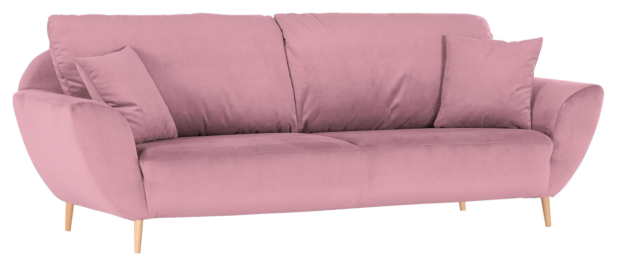 Sofa in Rosa mit Kissen heute bestellen