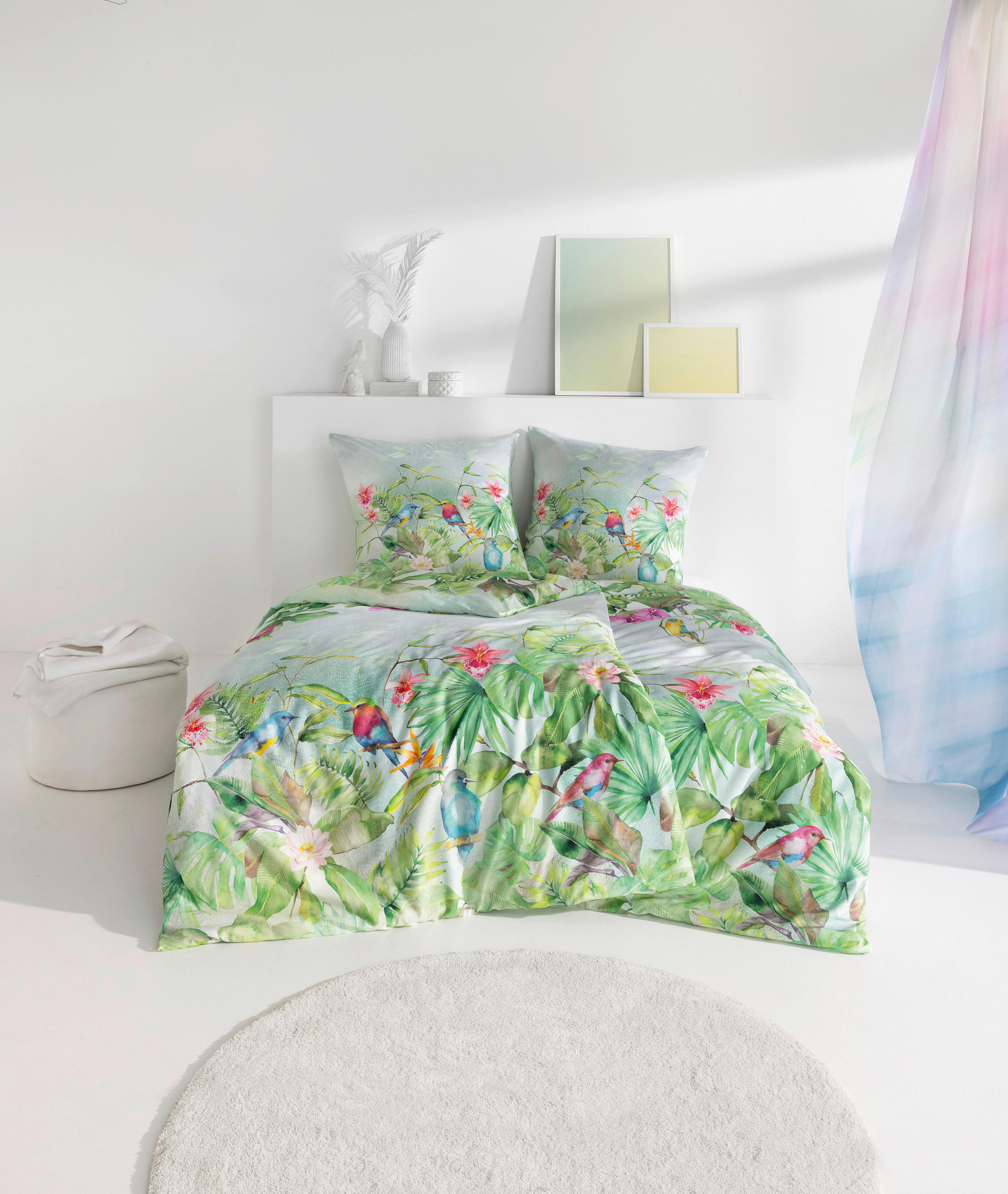BETTWÄSCHE 155/220 cm Impulse Makosatin  - Grün, Design, Textil (155/220cm) - Estella