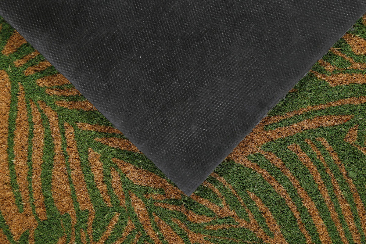 FUßMATTE 60/90 cm Jungle Mat  - Beige/Grün, Design, Kunststoff/Textil (60/90cm) - WECON HOME
