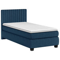 BOXSPRINGBETT 90/200 cm,  in Dunkelblau  - Schwarz/Dunkelblau, Design, Holz/Holzwerkstoff (90/200cm) - Stylife