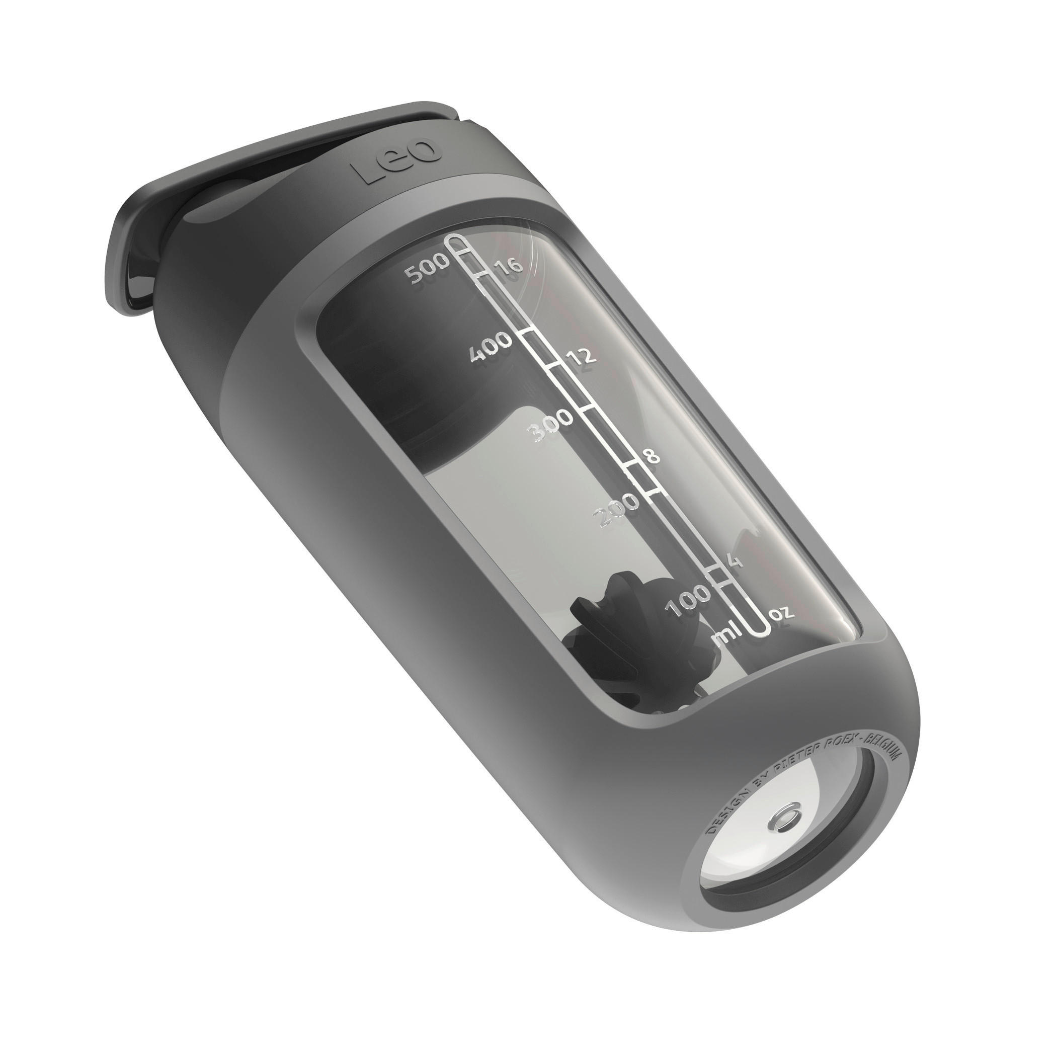 BECHER-TO-GO 0.5 l  - Transparent/Grau, Basics, Kunststoff (8/8/20cm) - BergHOFF