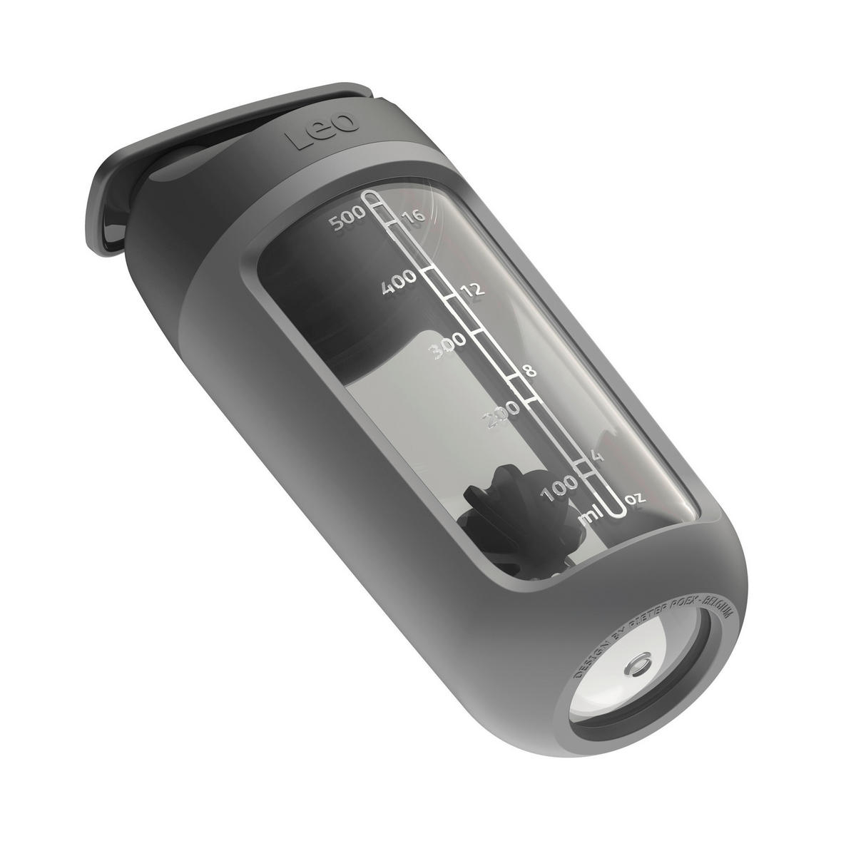 BECHER-TO-GO 0.5 l  - Transparent/Grau, Basics, Kunststoff (8/8/20cm) - BergHOFF