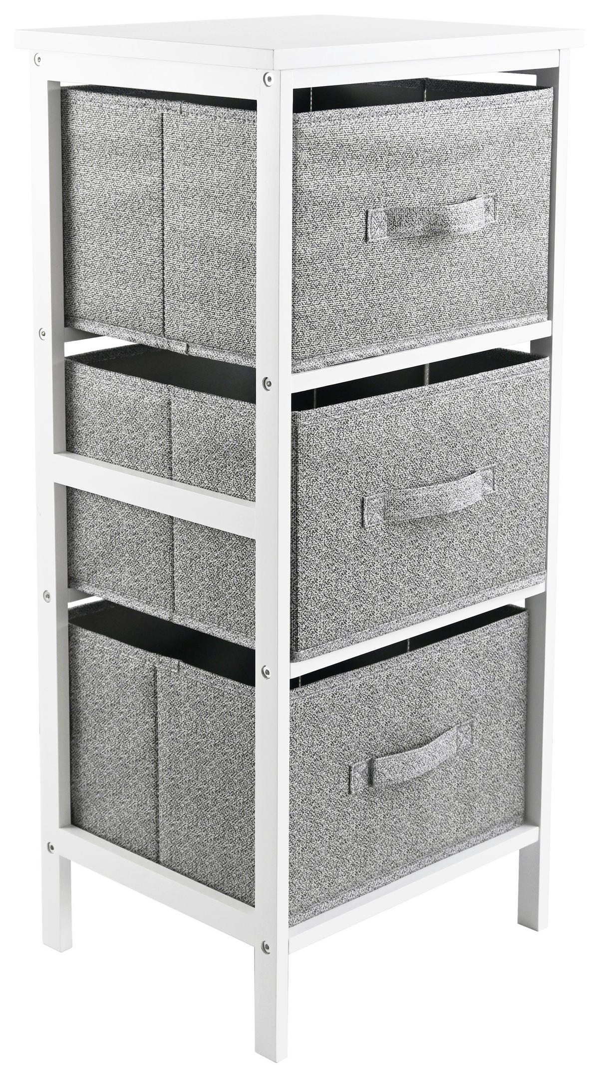 KOMMODE  in 37/80/30 cm  - Weiß/Grau, Basics, Karton/Holz (37/80/30cm) - Carryhome