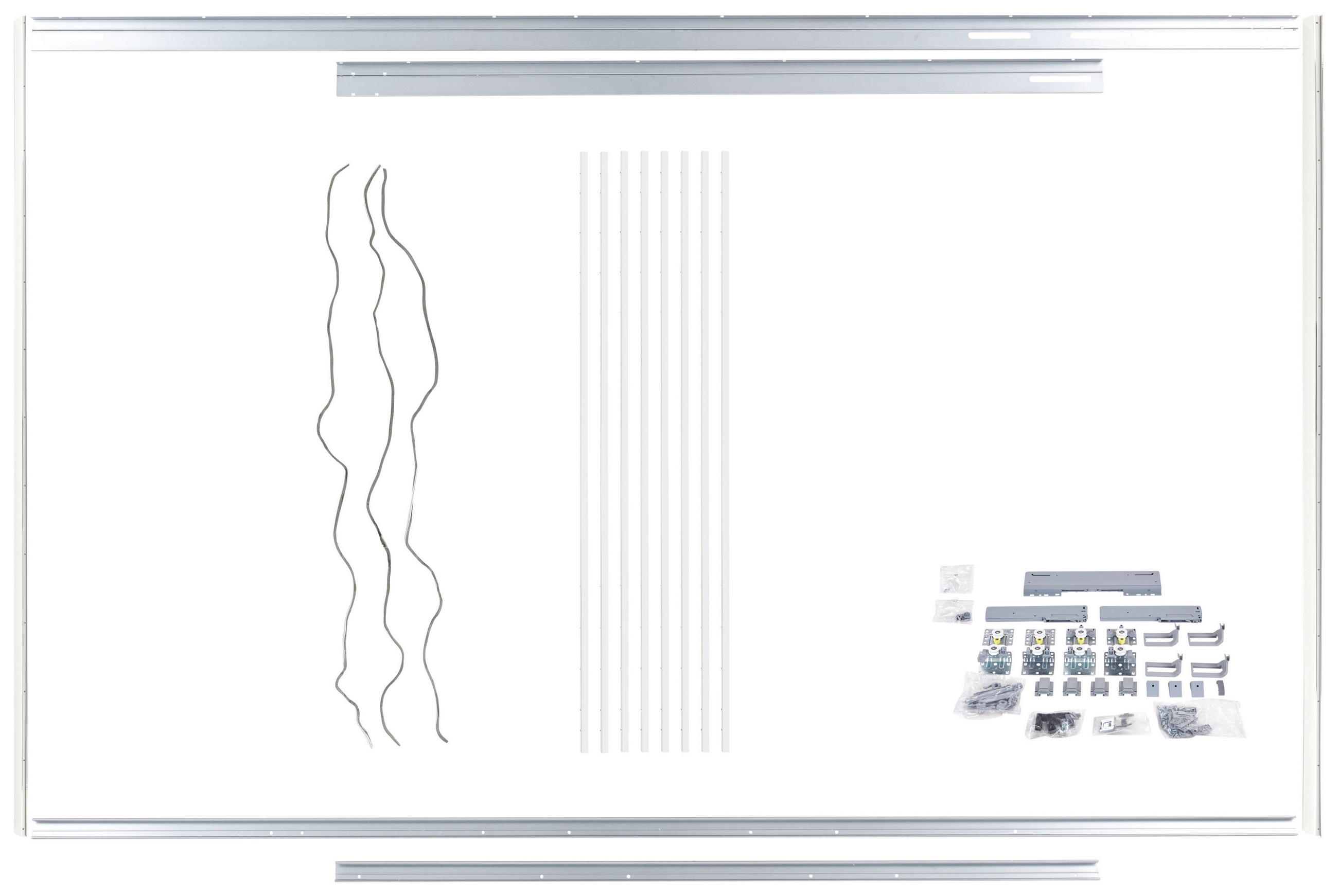 MONTAGEPAKET   - Chromfarben, Konventionell, Kunststoff/Metall (360/210cm) - Hom`in