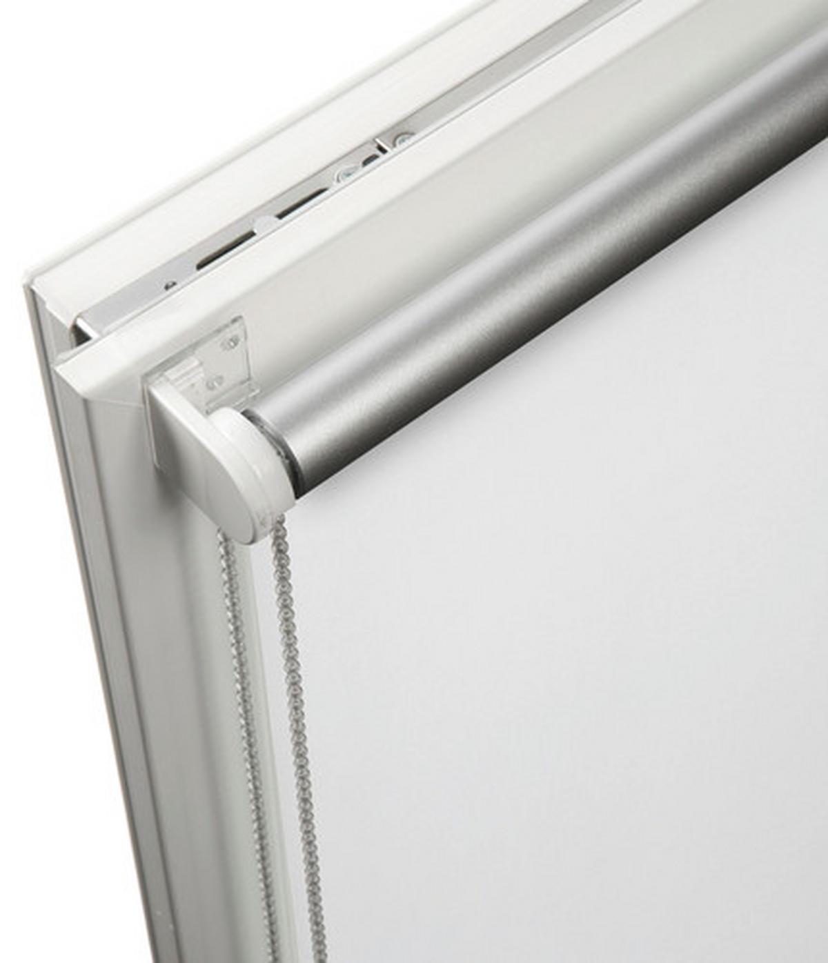 VERDUNKELUNGSROLLO  black-out (lichtundurchlässig)  75/150 cm    - Weiß, Basics, Textil (75/150cm) - Gardinia