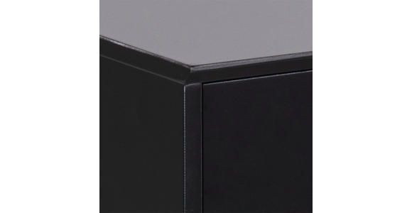 NACHTSCHRANK 40/61,5/30 cm - Schwarz, Design, Holzwerkstoff/Metall (40/61,5/30cm) - Carryhome