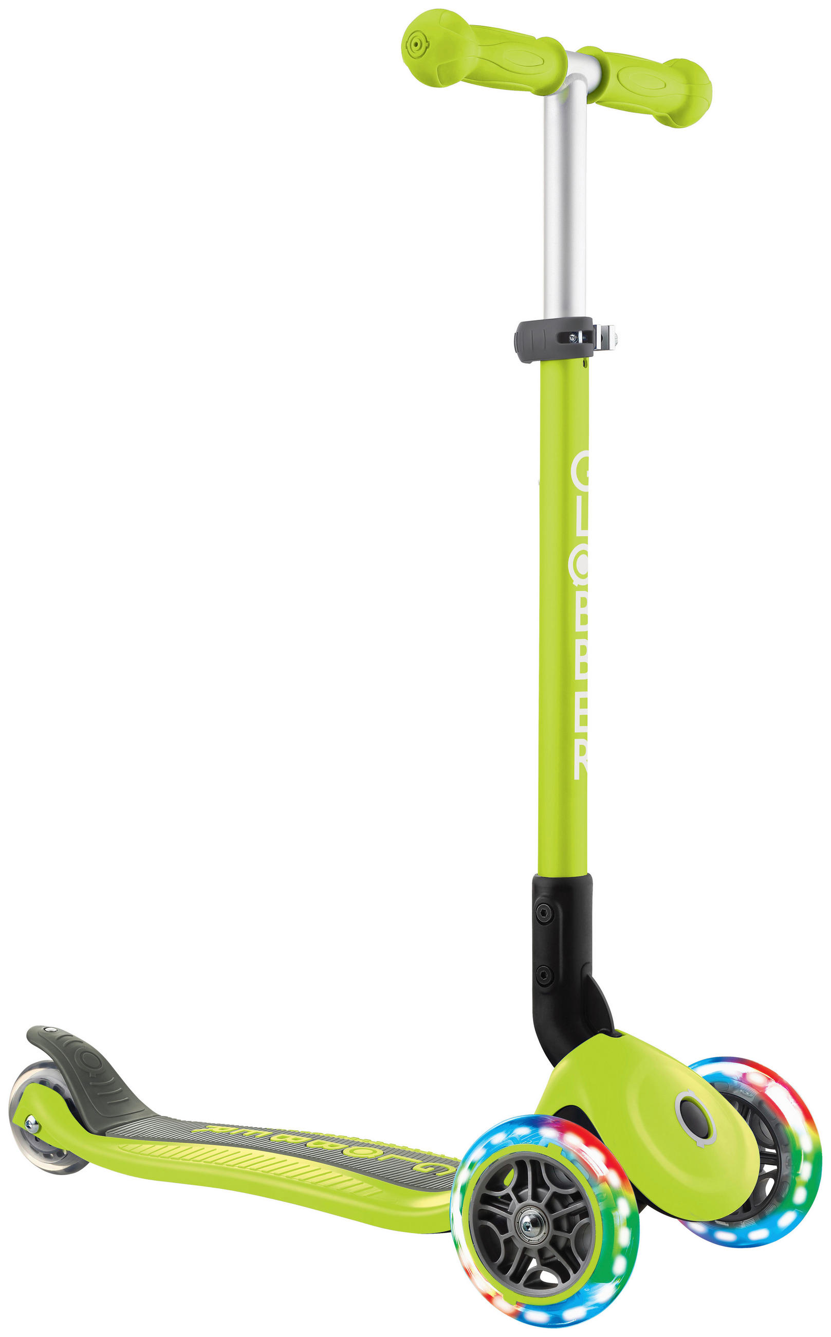 Kinder-Dreiradscooter Globber PRIMO FOLDABLE LIGHTS  - Grün, LIFESTYLE, Kunststoff/Metall (56/28/77,5cm) - GLOBBER