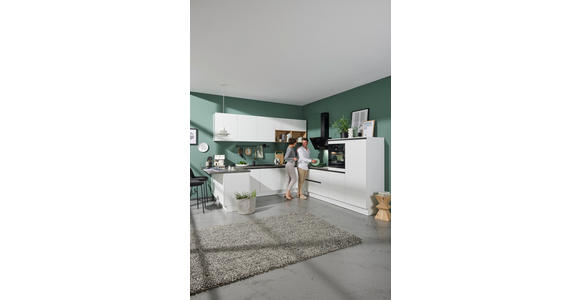 EINBAUKÜCHE   - Weiß, Design, Holzwerkstoff - Novel