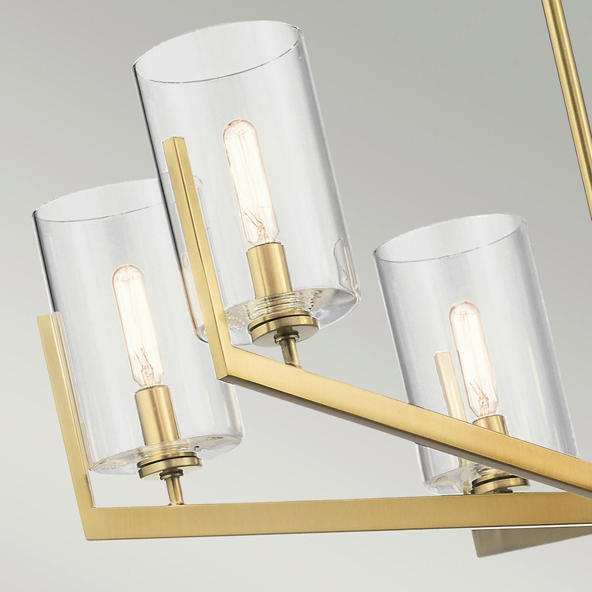 KRONLEUCHTER 71.1/37.1 cm    - Messingfarben, Konventionell, Glas/Metall (71.1/37.1cm) - Elstead Lighting