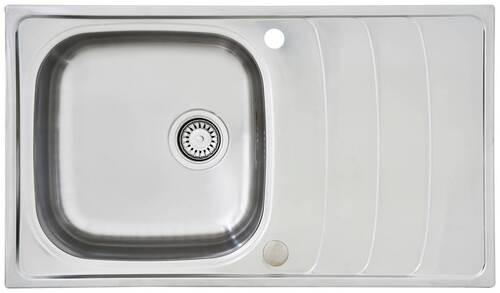 SPÜLE 1720MIAMI86X50  - Edelstahlfarben, Trend, Metall (86/19/50cm) - Respekta