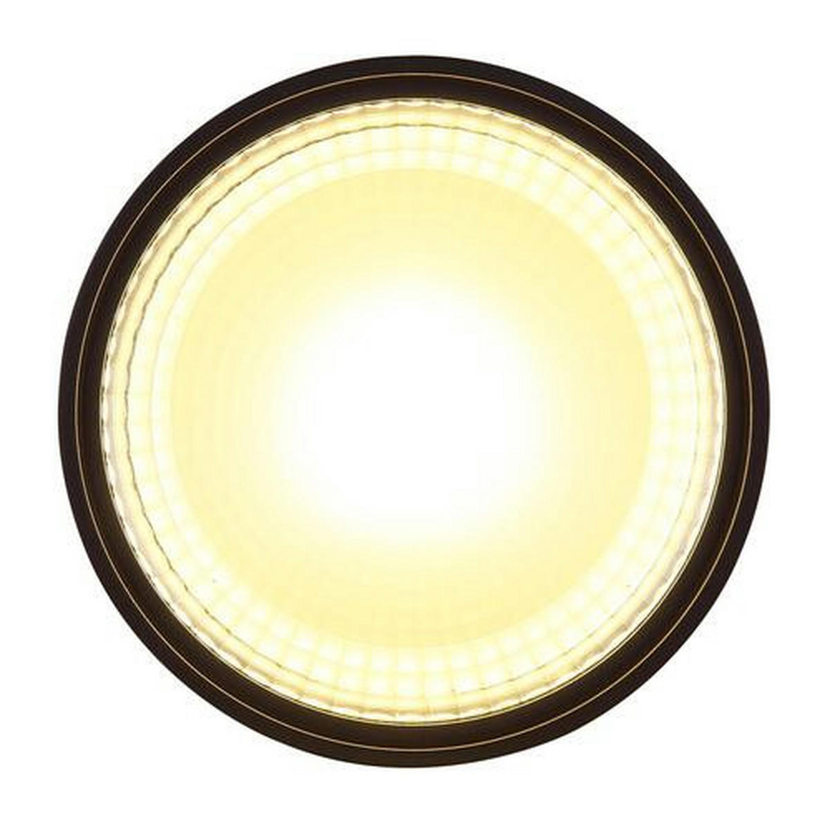 LED-DECKENLEUCHTE SERENA 11,3/8 cm   - Schwarz, Design, Glas/Metall (11,3/8cm) - Globo