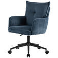 DREHSTUHL Webstoff Blau, Schwarz  - Blau/Schwarz, Design, Kunststoff/Textil (58/84,5-92/64cm) - Carryhome
