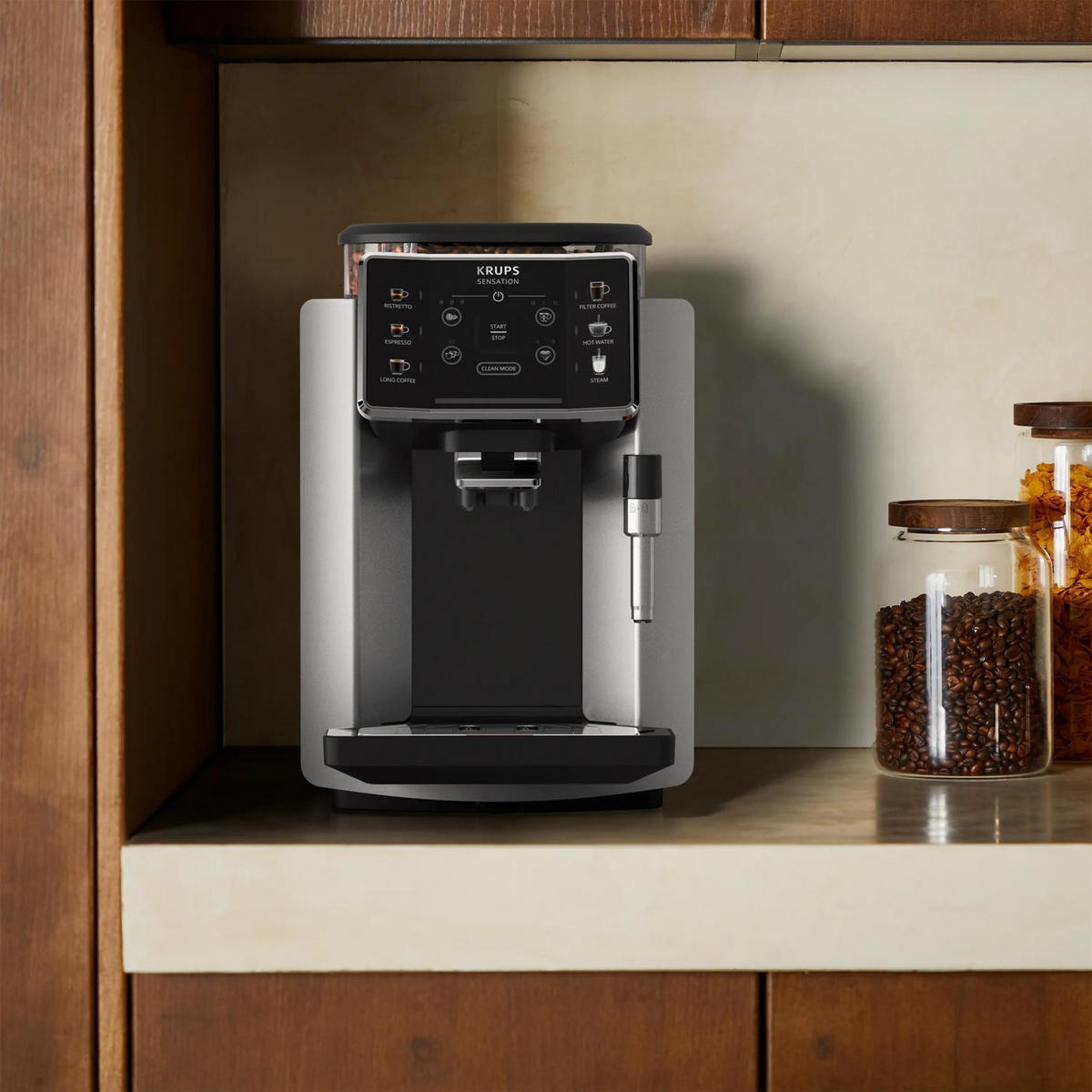 KAFFEEVOLLAUTOMAT SENSATION  - Schwarz, Basics, Kunststoff (38,5/29,1/52,5cm) - Krups