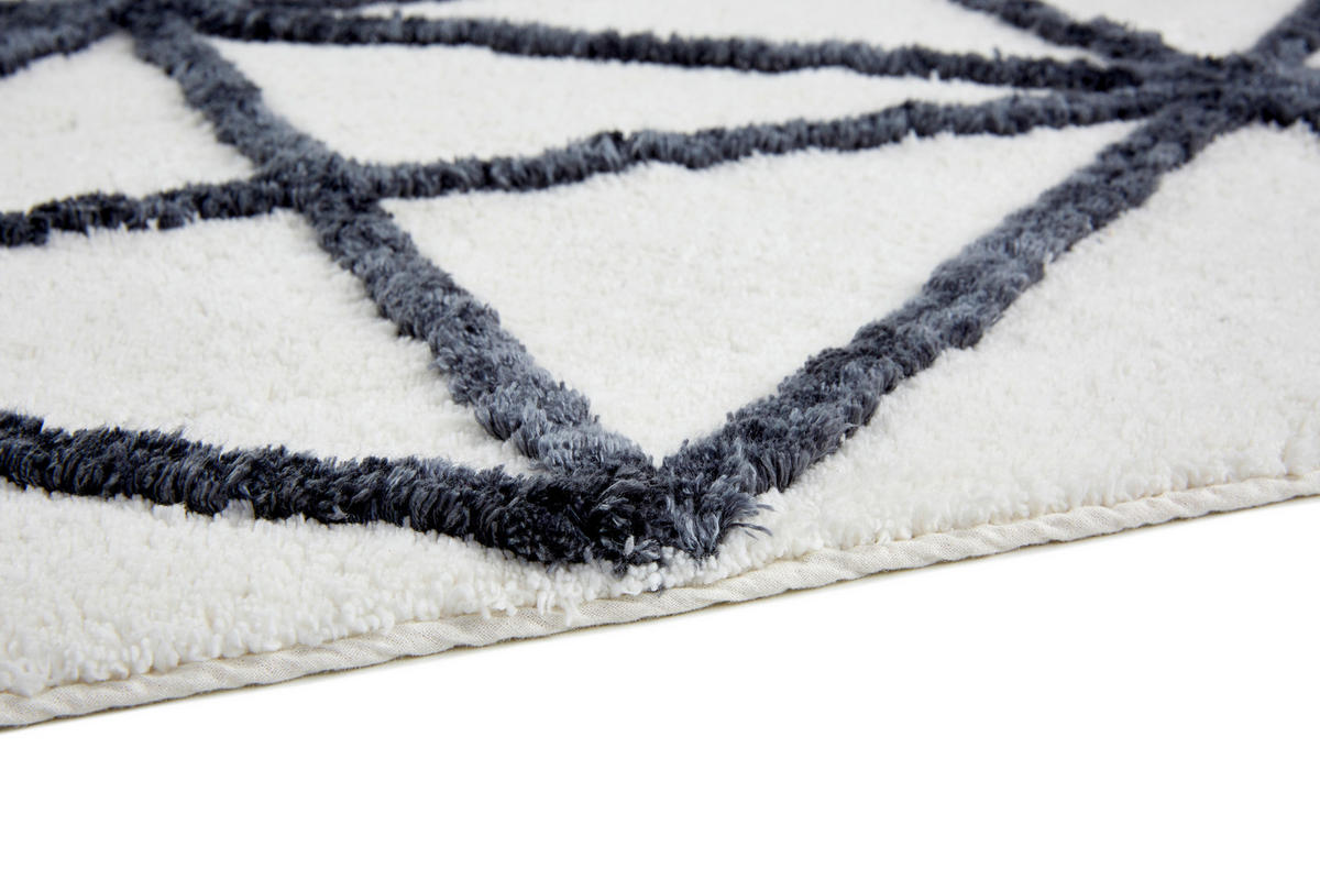 BADTEPPICH Weiß 67/110 cm  - Weiß, Basics, Textil (67/110cm) - Schöner Wohnen