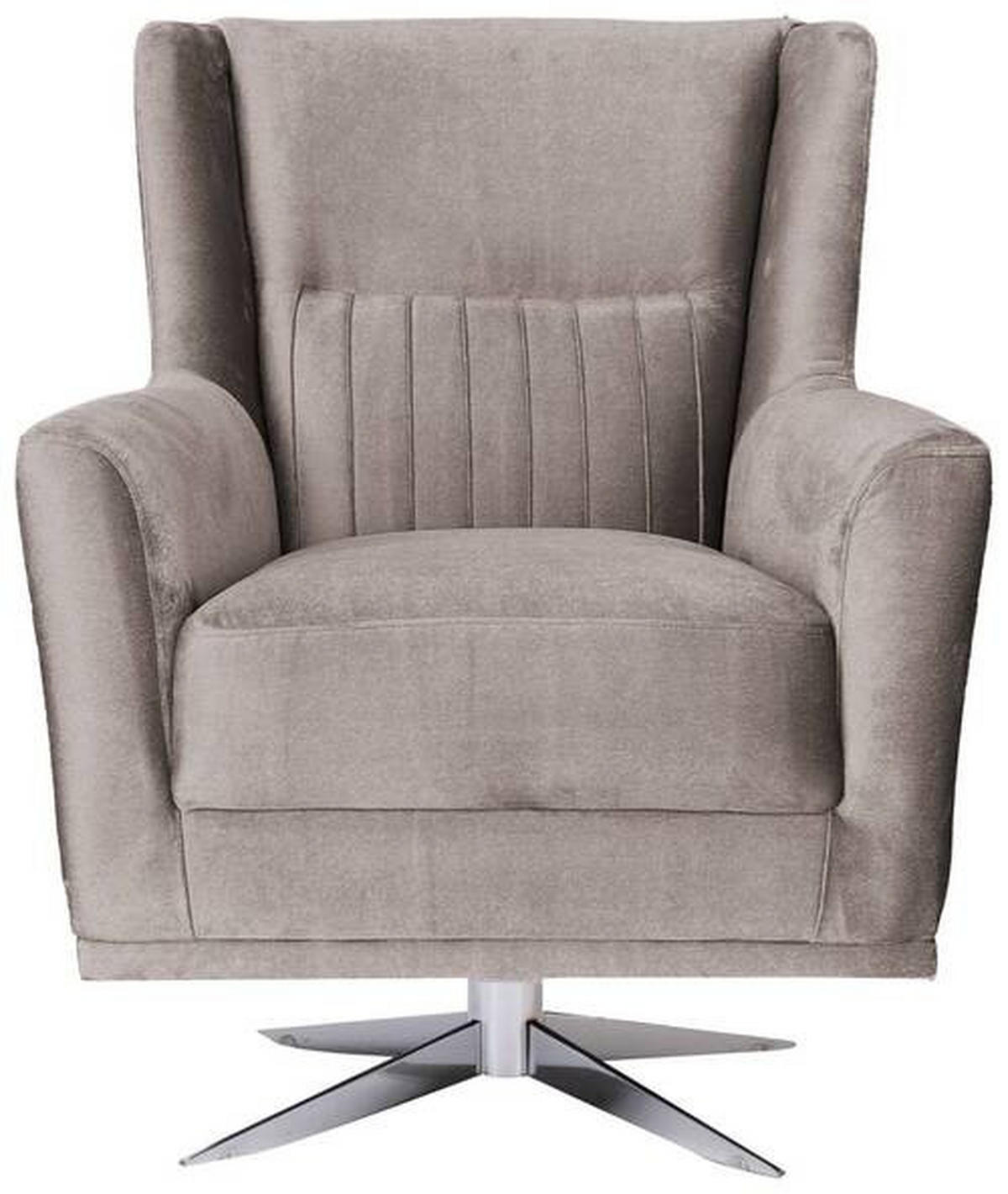 FOTEL - világosszürke/krómszínű, Design, textil/fém (70/96cm) - Livetastic