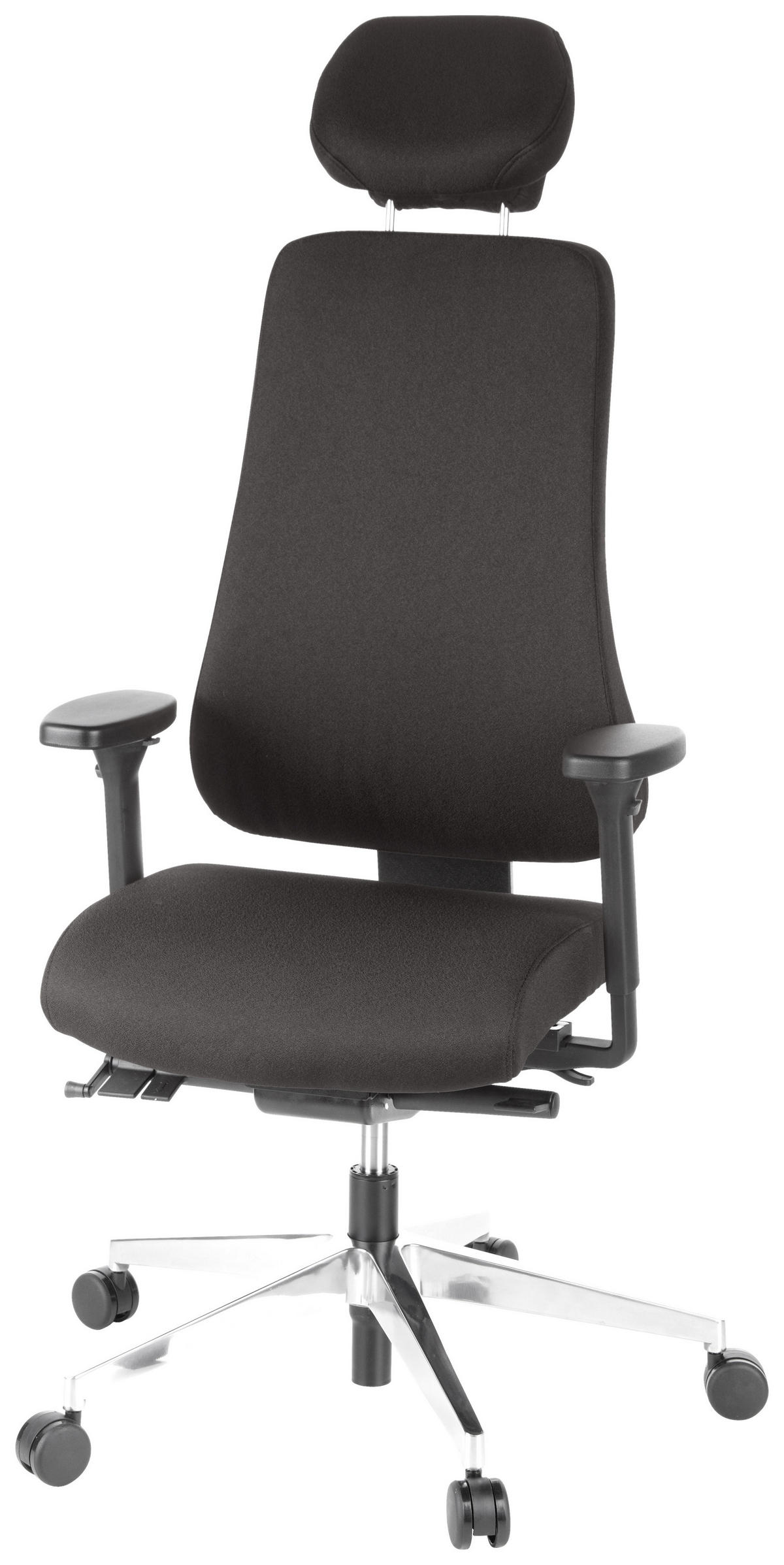 DREHSTUHL Flachgewebe Schwarz  - Schwarz, MODERN, Kunststoff/Textil (70/148/65cm) - MID.YOU