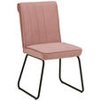 STUHL - Schwarz/Rosa, Design, Textil/Metall (54/60/91cm) - Hom`in