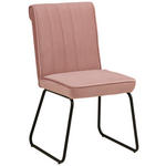 STUHL - Schwarz/Rosa, Design, Textil/Metall (54/60/91cm) - Hom`in