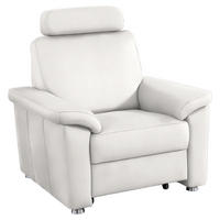 FERNSEHSESSEL Webstoff Creme  - Silberfarben/Creme, Konventionell, Textil/Metall (102/91/91-159cm) - Beldomo System