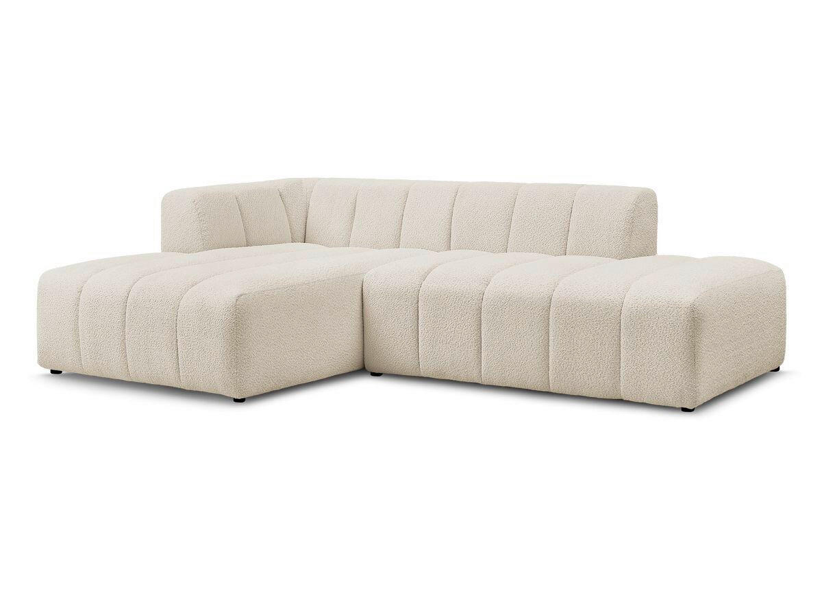 ECKSOFA  ANNECY Beige Bouclé  - Beige/Schwarz, MODERN, Kunststoff/Textil (170/262cm)