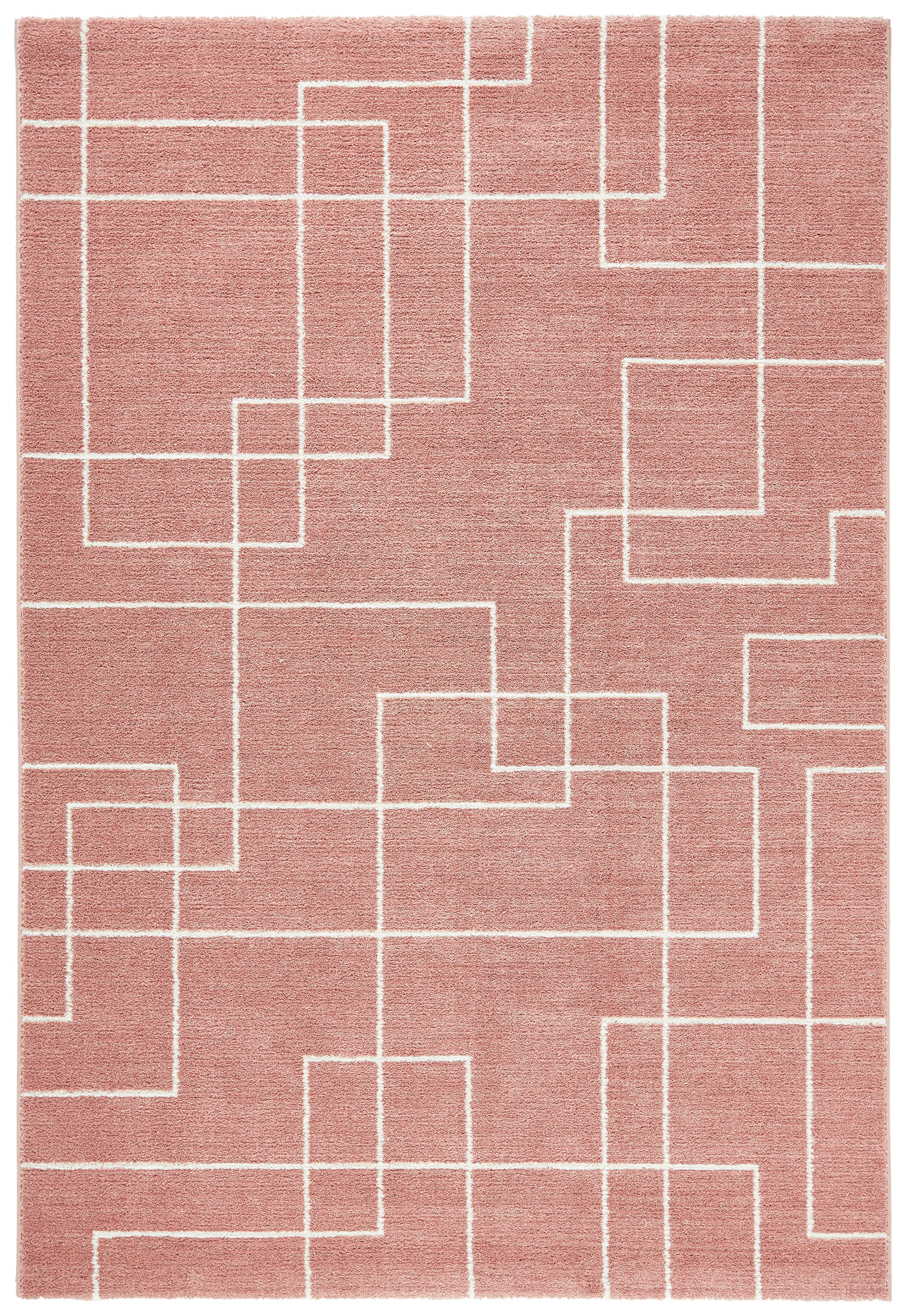 WEBTEPPICH 133/195 cm  - Rosa, Design, Textil (133/195cm) - Novel