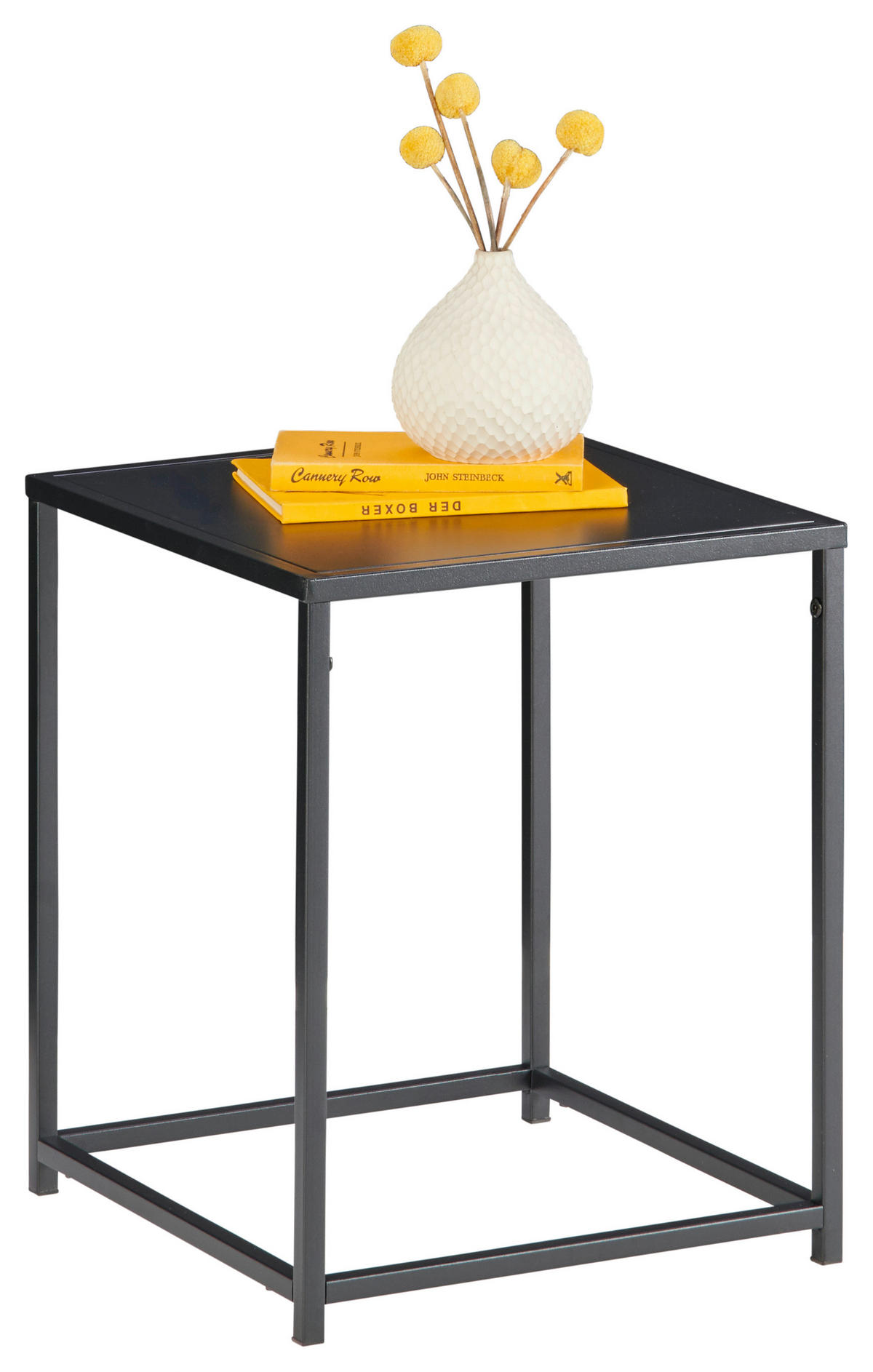 BEISTELLTISCH 38/37/45,7 cm Schwarz rechteckig  - Schwarz, Trend, Metall (38/37/45,7cm) - Carryhome