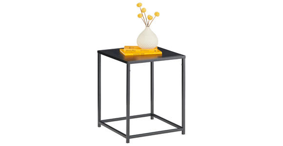 BEISTELLTISCH 38/37/45,7 cm Schwarz rechteckig  - Schwarz, Trend, Metall (38/37/45,7cm) - Carryhome