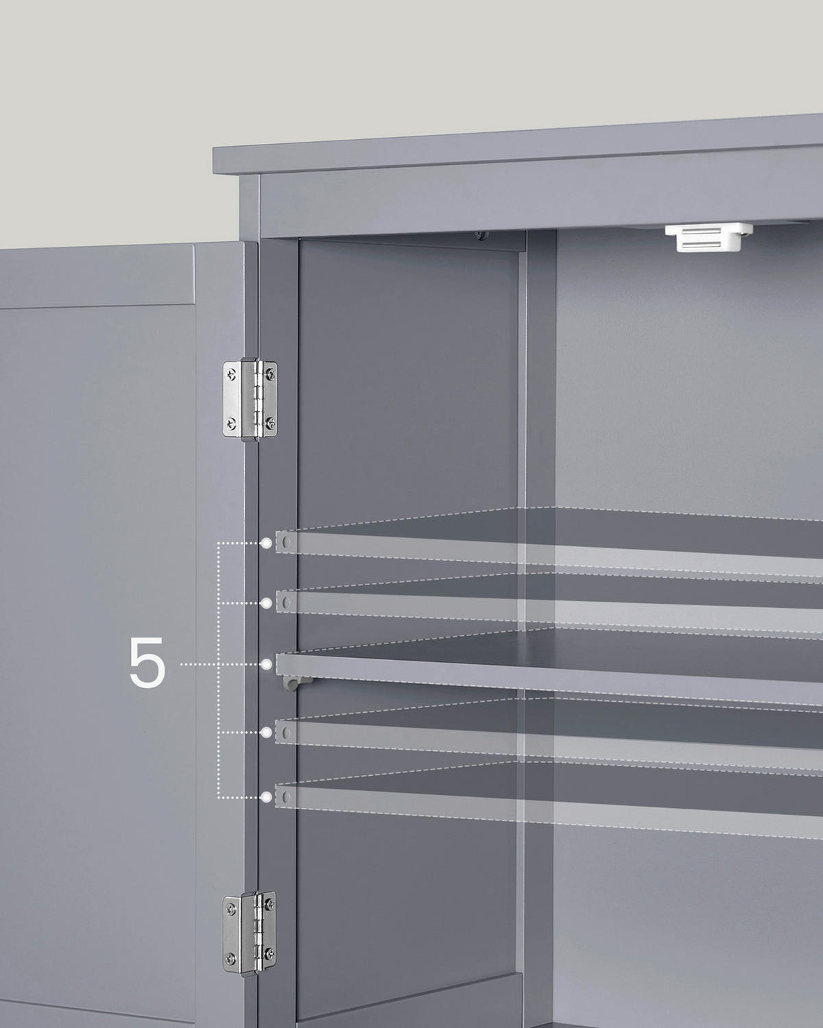 MIDISCHRANK 60/110/30 cm  - Chromfarben/Grau, MODERN, Holzwerkstoff/Metall (60/110/30cm) - MID.YOU