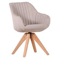 STOLIČKA S PODRÚČKAMI, plochá tkanina, béžová - farba duba/béžová, Lifestyle, drevo/textil (60/83/65cm) - Ambia Home